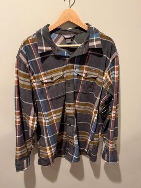 Eddie Bauer Chutes Microfleece Shirt L NWT Plaid Shacket Fall Back to School
